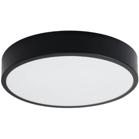 Plafonnier LED rond noir Ø40 23W 3000K Onyx Sollux