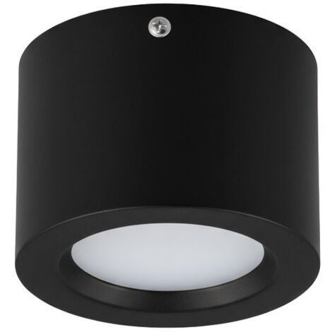 Plafonnier LED rond noir 5W 4200K – Éclairage homogène sans éblouissement – Angle de faisceau 100° – Installation facile sur tous supports – Horoz Electric