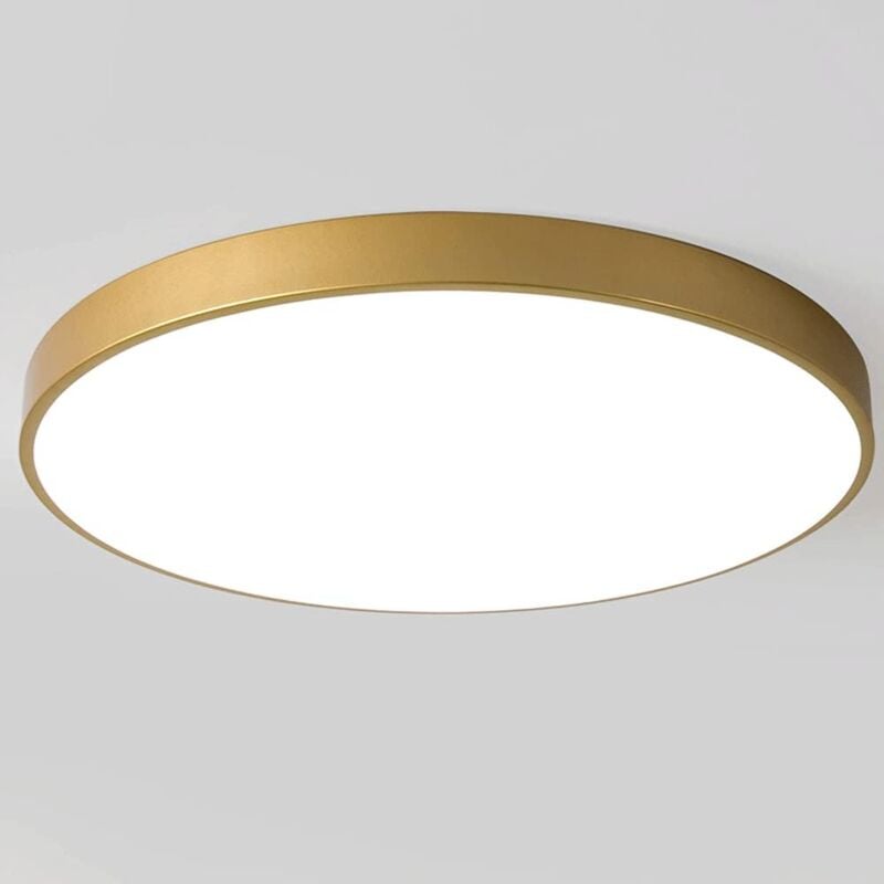 Plafonnier led rond ultra-fin, installation encastrée, design moderne et simple, éclairage plat en acrylique pour salon, bureau, salle à manger,