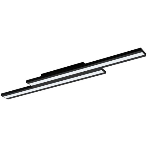 Plafonnier LED Saliteras-Z Blanc Noir L: 116 B: 16 H: 5cm Dimmable 2700-6500K avec fonction Connect-Z