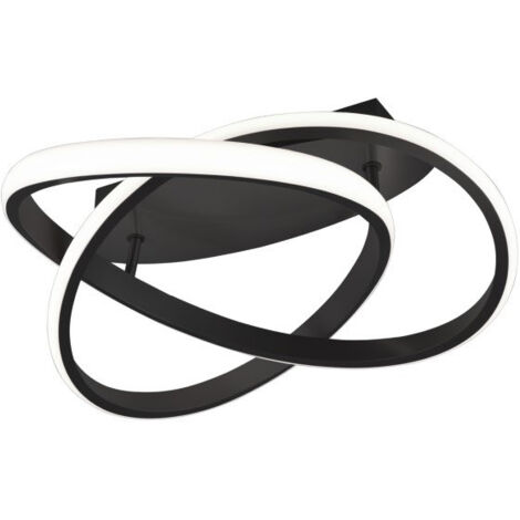Plafonnier LED salle à manger anneau design spot lampe interrupteur DIMMER noir Reality R62051132