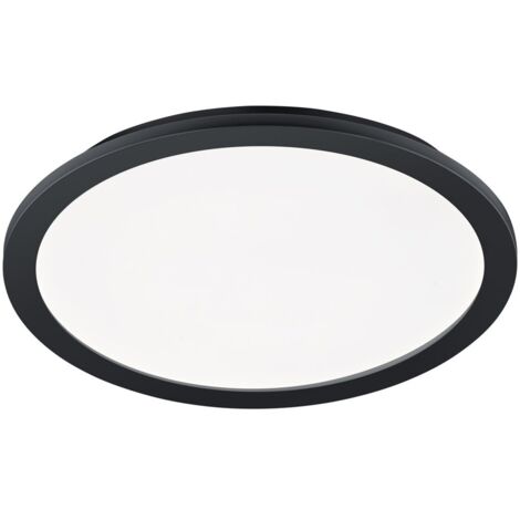 Plafonnier LED salle de bain Camillus noir 40cm-IP44