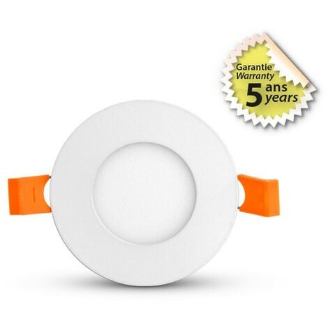 MIIDEX LIGHTING Plafonnier LED 12W (110W) Encastrable Ø170 Blanc neutre 4000°K Finition blanc