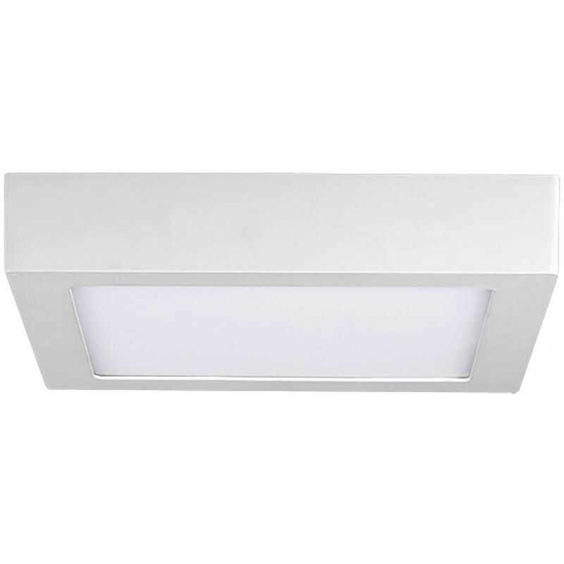 Plafonnier plafonnier lampe de salon lampe de chambre, carré couleur crème, led 18W 1220Lm blanc neutre, LxlxP 22,5x22,5x4cm