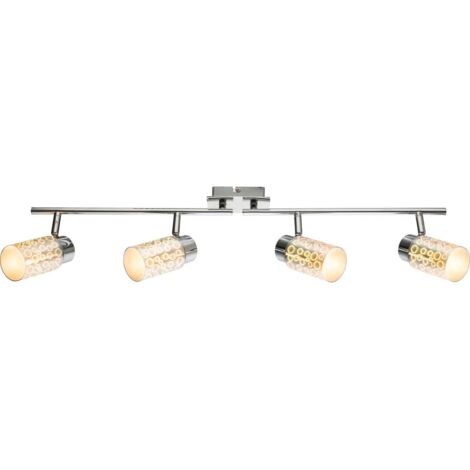 Plafonnier LED spot spot lampe éclairage éclairage verre chromé effet 3D  Globo 56124-4
