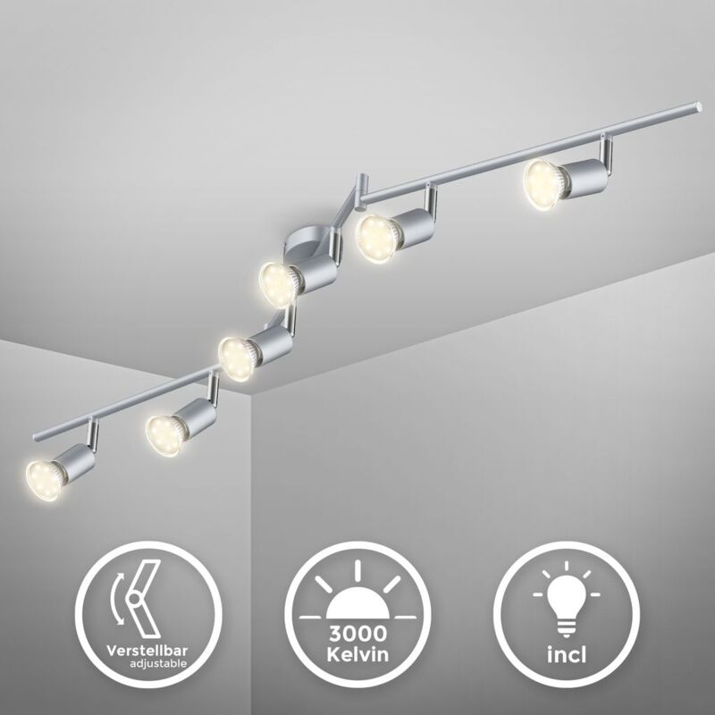  Plafonnier  LED  spots plafond salon orientables GU10 m tal 