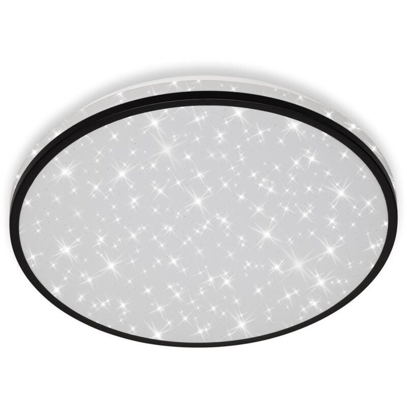 Plafonnier led Briloner leuchten nigra, 24 w, 2200 lm, IP20, noir, plastique, ø 38 cm