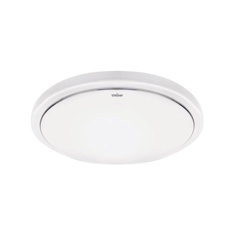 Plafonnier led Struhm sola smd c slim Rond 24W 4000K - Blanc - Acier