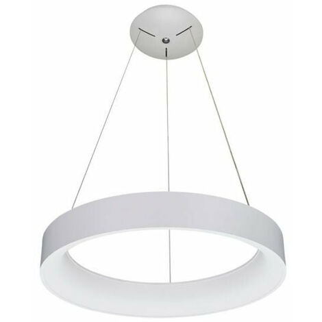 Plafonnier LED Suspendu 60W Rond Blanc - Blanc Chaud 3000K - SILUMEN