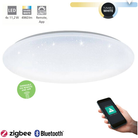 Plafonnier LED TOTARI-Z Blanc H: 7 Ø: 53cm DIMMABLE 2700-6500K avec fonction Connect-Z
