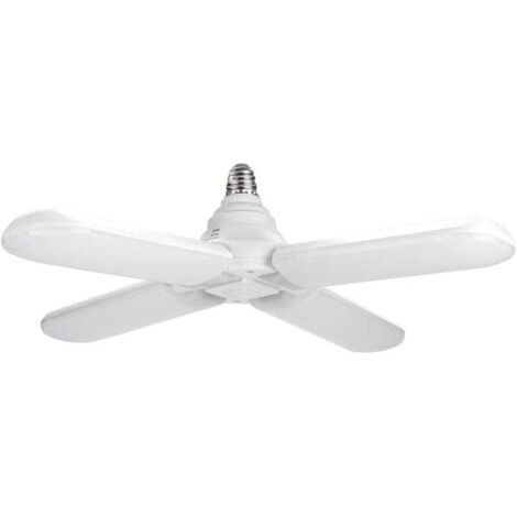 Plafonnier LED Ulisem 60 W E27 AC95-265 V, quatre lampes LED ultra-lumineuses, lampe ventilateur pliable