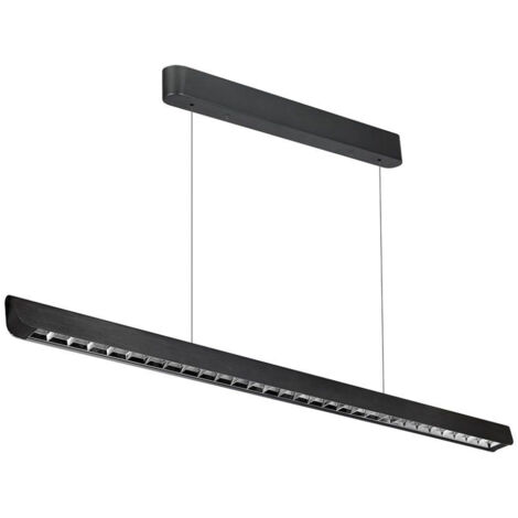 Plafonnier LED V-TAC 36 W linéaire noir, puce Samsung, 1 227 x 50 x 60 mm, 3 en 1