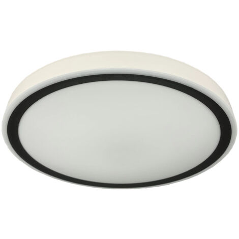 Plafonnier LED Vegas 18W 30cm noir Prestige 4000K IP54