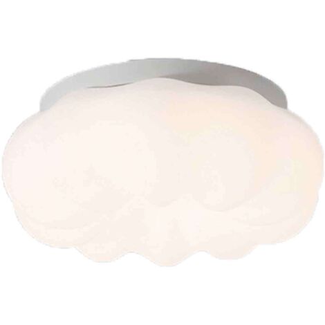 Plafonnier LED,15W lampe de plafond créatif nuage avec trois couleurs régulable,plafonniers modernes pour de salon à économie d'énergie,Cuisine,chambre (blanc Nuages-15W)