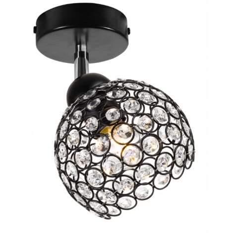 Plafonnier Loft à boule articulée en cristaux LED
