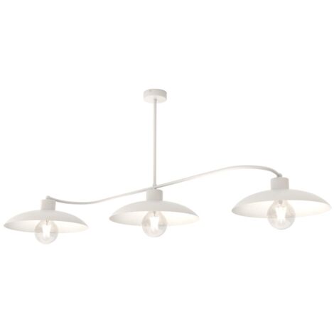 Plafonnier loft blanc métal 3 lampes E27 Foster Emibig