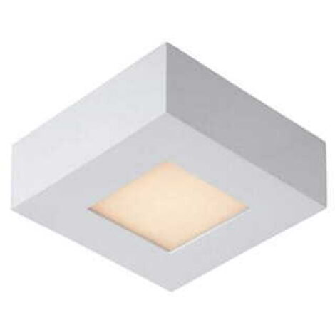 Plafonnier Lucide Brice LED 8W 3000K IP44 blanc carré