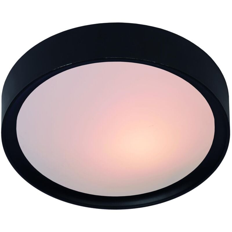 LEX Plafonnier-Noir-Ø33-2xE27