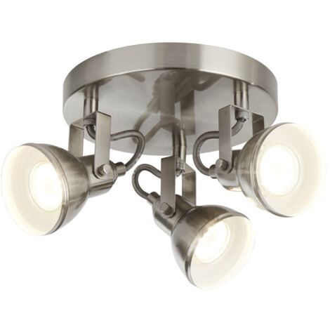 Plafonnier luminaire argent spot couloir bureau chambre salon éclairage