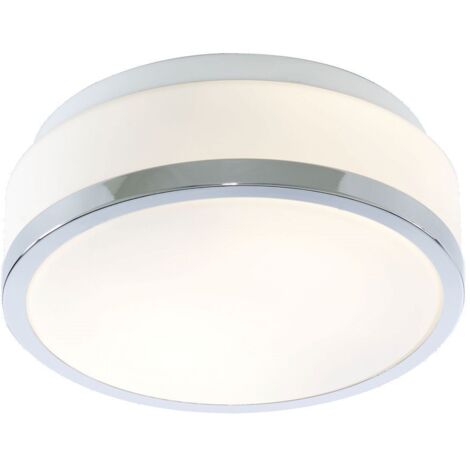 Plafonnier luminaire chrome blanc couloir bureau salle de bain chambre salon éclairage