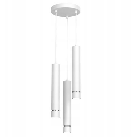 PLAFONNIER LUSTRE GLAÇONS TUBES AU-DESSUS DE L'ÎLOT TABLE