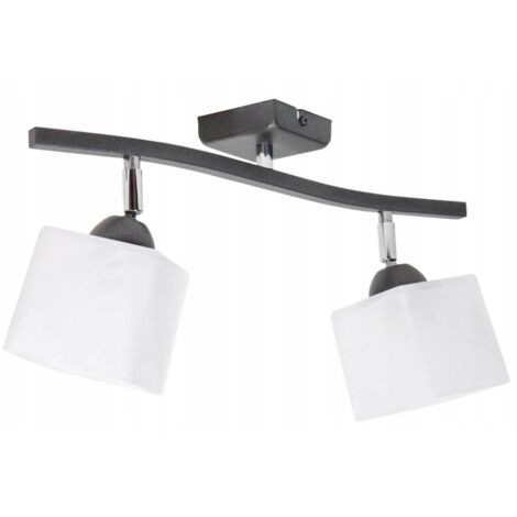 Plafonnier, lustre suspendu, abat-jour en verre