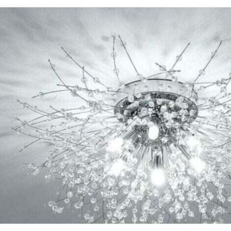 Plafonnier Lustres en Cristal, 6 Lumières G9 Luminaire Plafonnier en Cristal, Lustre Feu D'artifice K9 Cristaux, Chambre (Ampoule non incluse)