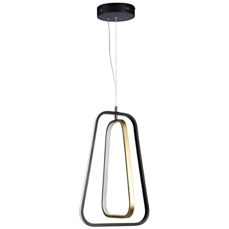 Plafonnier luxueux en aluminium à double trapèze, 36 W, lumière 6500 K, décoration artistique minimaliste