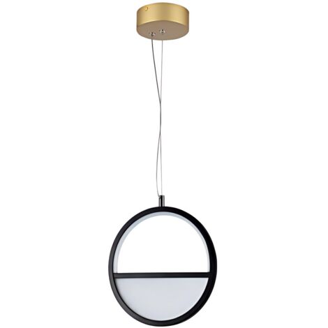 Plafonnier luxueux en aluminium noir et or, 13,5 W, lumière 6500 K, décoration artistique minimaliste