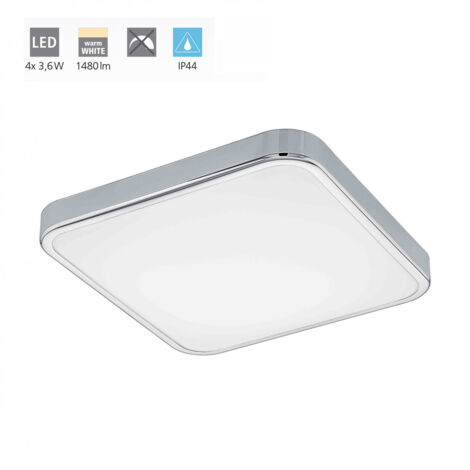 Plafonnier Manilva - Argent|Blanc