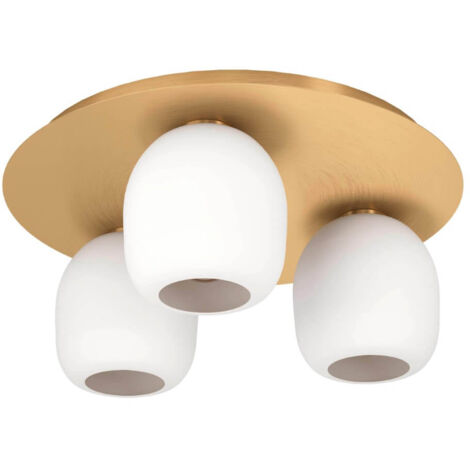 Plafonnier Manzanares Glass Opal-Matt Weiss E27 3x40W H: 19cm Ø45cm Dimmable