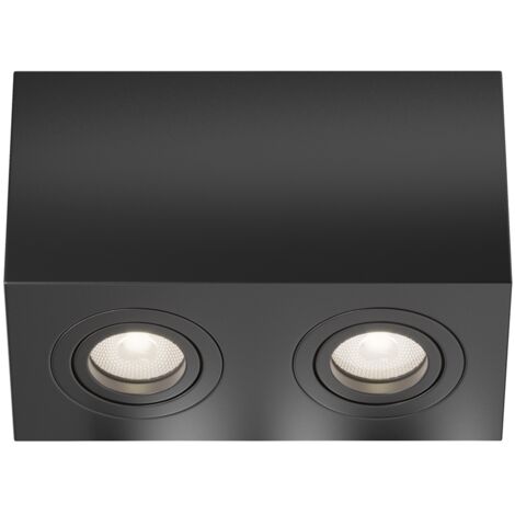 Plafonnier Maytoni Atom C017CL-02B noir alu 2xGU10