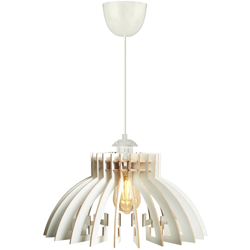 Plafonnier mdf en couleur Blanc - Blanc