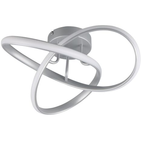 Plafonnier MEO forme irrégulière argent 40cm LED 15W