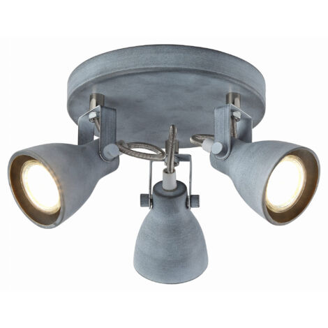 Plafonnier métal Candellux ASH 98-64325 gris 3xGU10