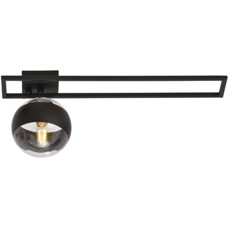 Plafonnier métal Emibig IMAGO noir/transp. 1xE14 50cm