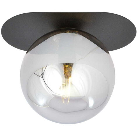 Plafonnier métal Emibig PLAZA 1 noir/graphite E14 IP20