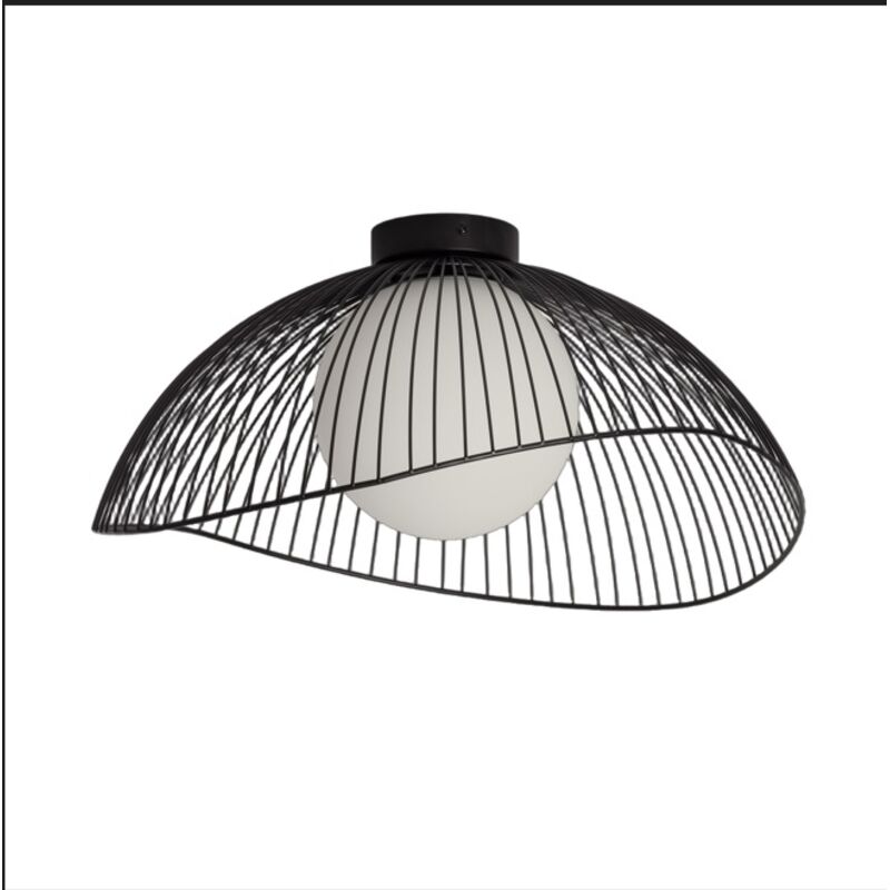 Plafonnier Métal et Verre Moad Noir