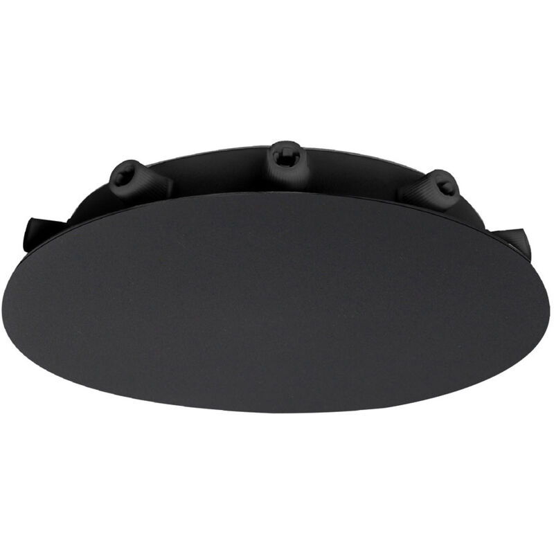 Plafonnier métal rond noir 12 câbles D.180MM Tibelec Plafonnier métal rond noir 12 câbles D.180MM Tibelec