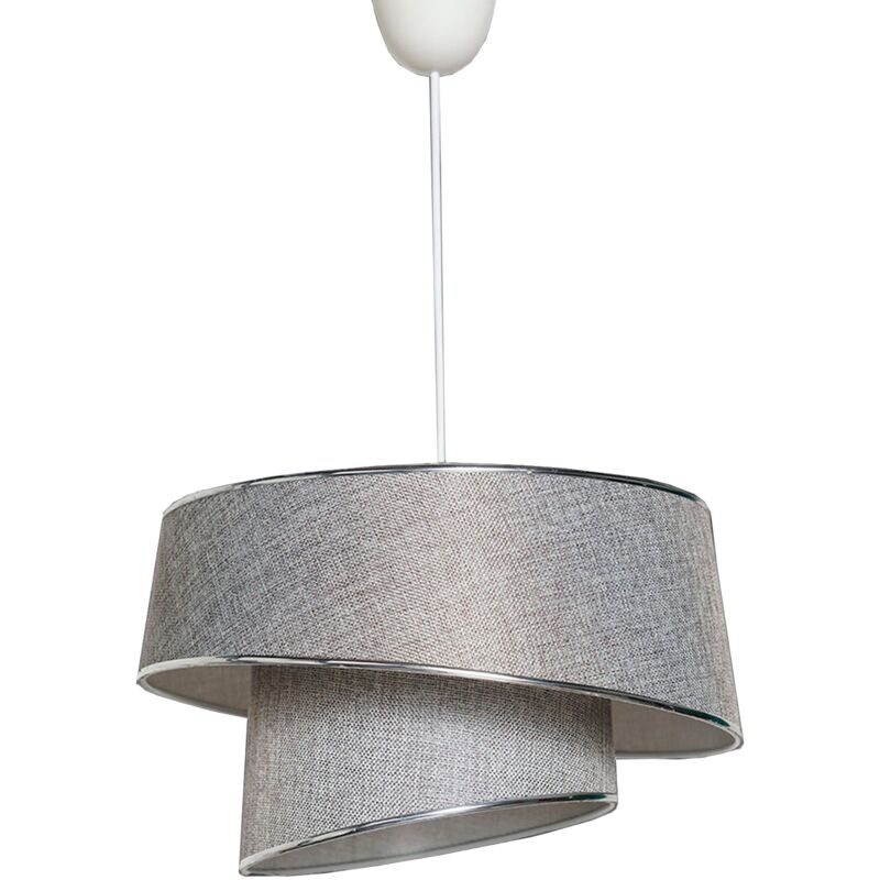 Lampe à toit de 70 cm. Gris / argent, type e 27 max 45 - 60 w - Argent gris - Wellhome