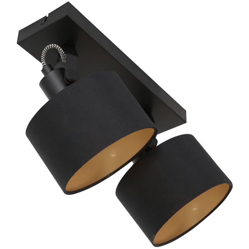 Mexlite - spot - Ornoir - noir - métal tissu - spot en saillie -