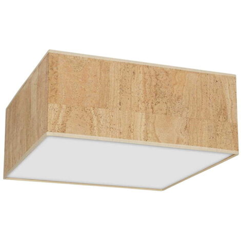 Plafonnier Milagro CORK liège brun carré 50cm 3xE27