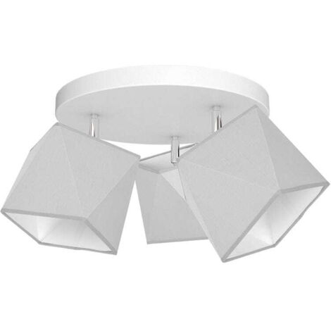 Plafonnier Milagro Frank 3xE27 gris/blanc tissu 40cm