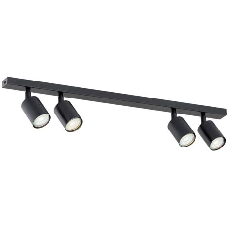 Plafonnier minimaliste 4 spots noir Flash Emibig GU10