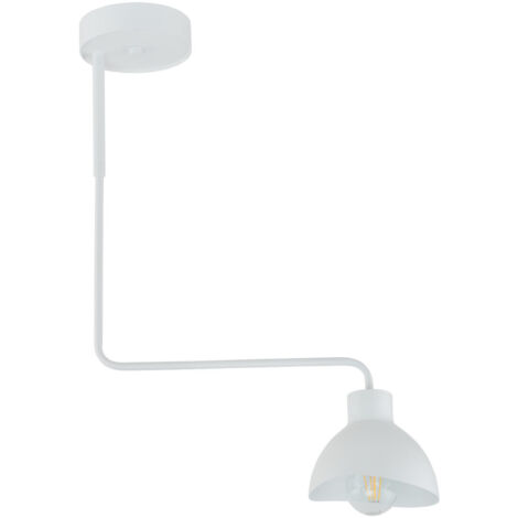 Plafonnier minimaliste blanc salon Holi E27 15W Sigma