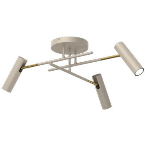Plafonnier minimaliste crème 3 spots GU10 Luminex Axion