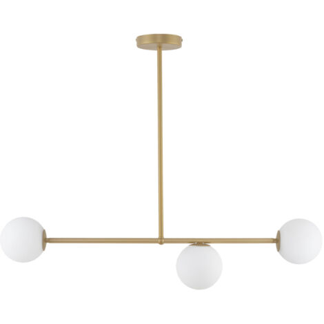 Plafonnier minimaliste doré 3 globes Gama G9 Sigma