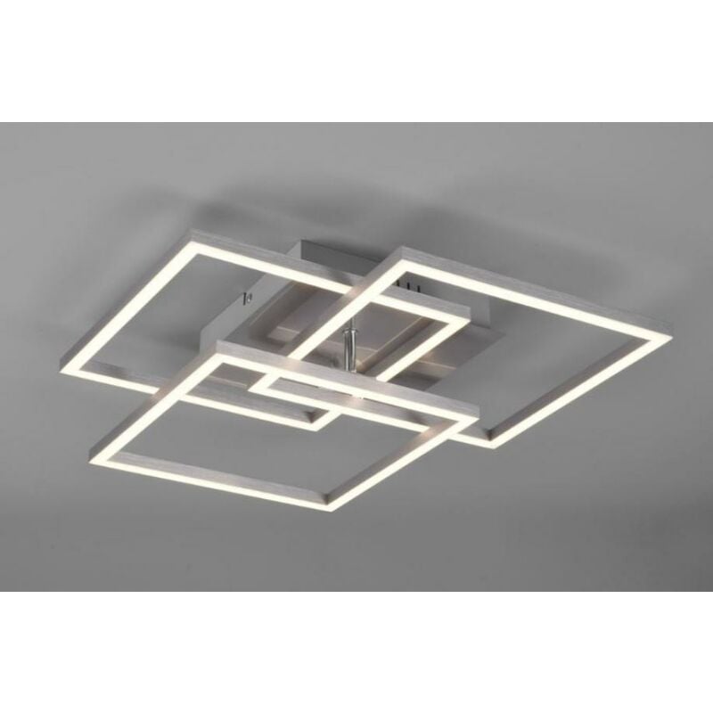 Trio lighting plafonnier à led 3 carrÉs rÉglables avec tÉlÉcommande multifonction 28w 2700-6000k matt nickel r62883107