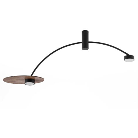 Plafonnier moderne 2x8W GX53 HEFT Nowodvorski noir bois