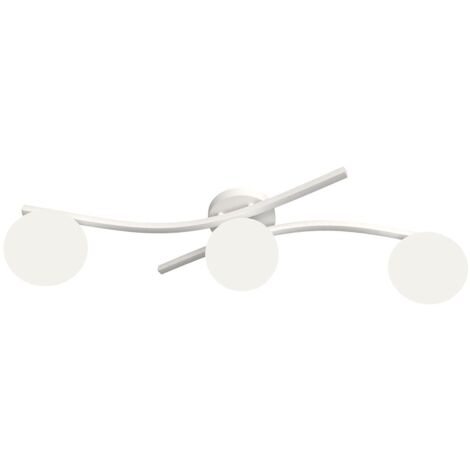 Plafonnier moderne blanc 3 globes E14 10W OPUS Emibig